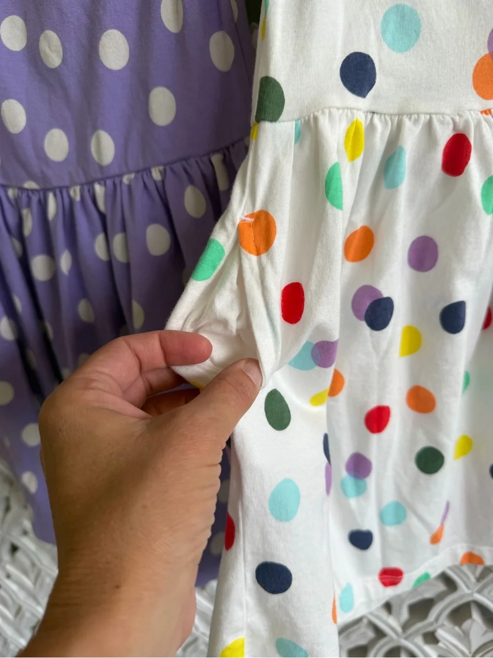 Primary Polka Dot Dresses, size 4-5